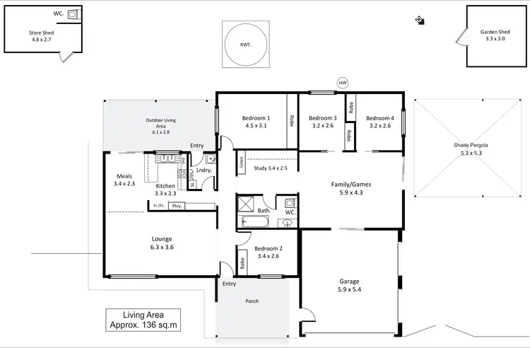 Floorplan of Homely house listing, 2 Napier Court, Berri SA 5343