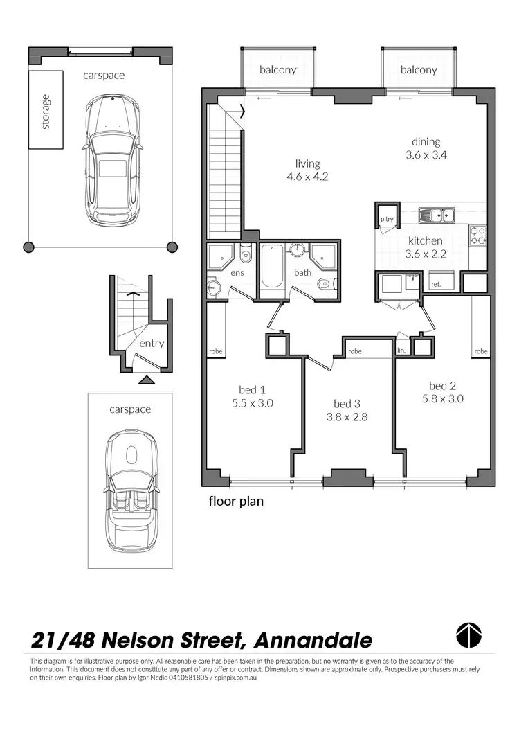 Floorplan of Homely apartment listing, 21/48 Nelson Street, Annandale NSW 2038