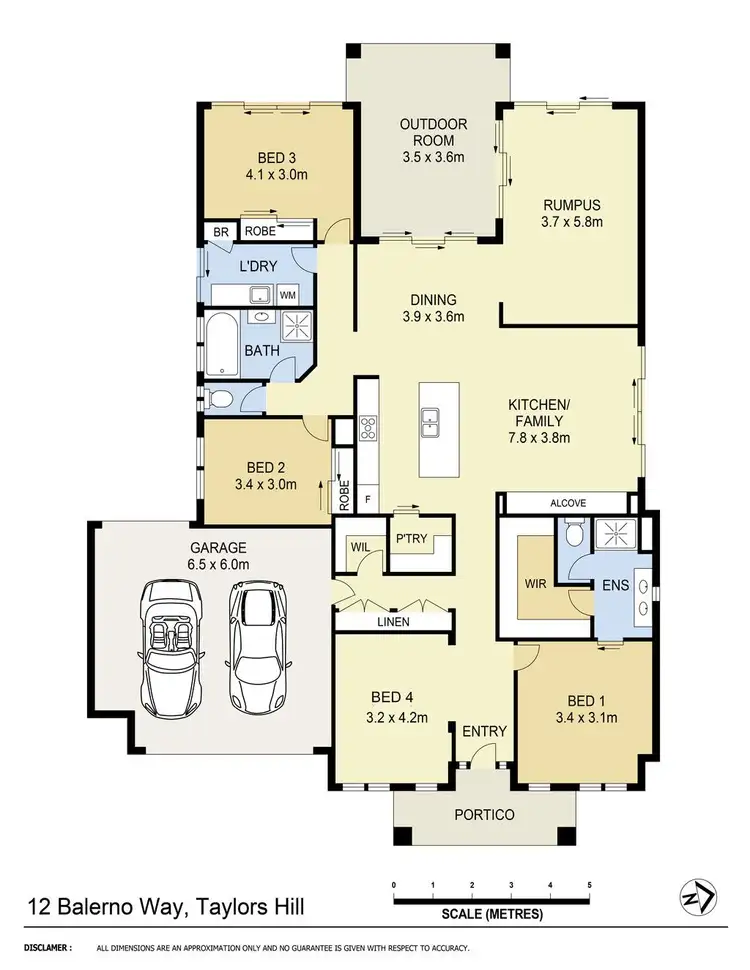 Floorplan of Homely house listing, 12 Balerno Way, Taylors Hill VIC 3037