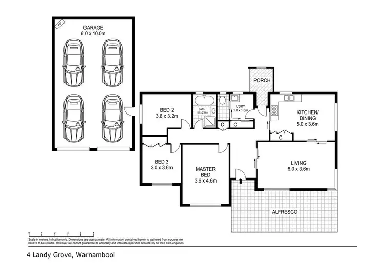 Floorplan of Homely house listing, 4 Landy Grove, Warrnambool VIC 3280