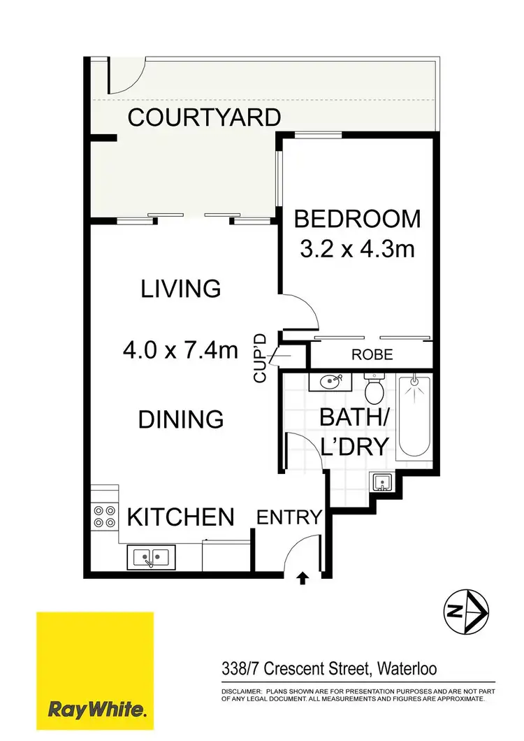 Floorplan of Homely apartment listing, 338/7 Crescent Street, Waterloo NSW 2017