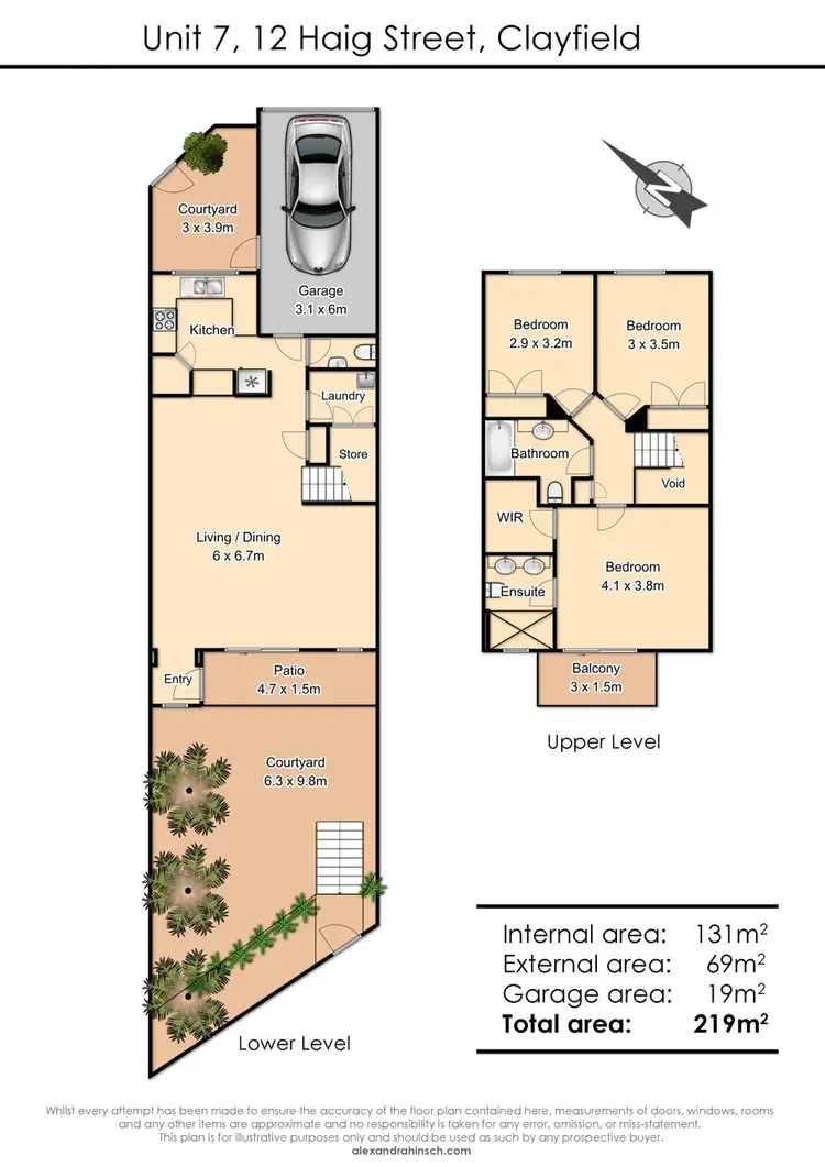 Floorplan of Homely townhouse listing, 7/12 Haig Street, Clayfield QLD 4011