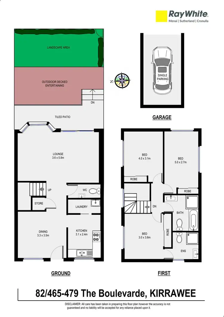Floorplan of Homely townhouse listing, 82/465-479 The Boulevarde, Kirrawee NSW 2232