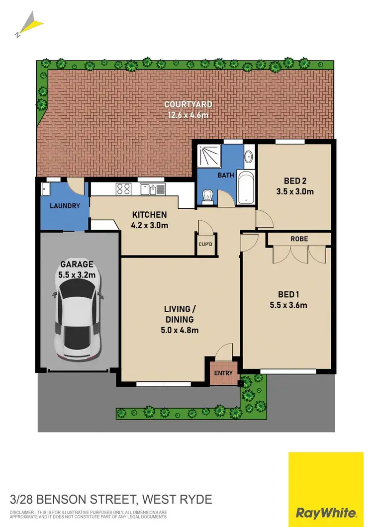Floorplan of Homely villa listing, 3/28 Benson Street, West Ryde NSW 2114