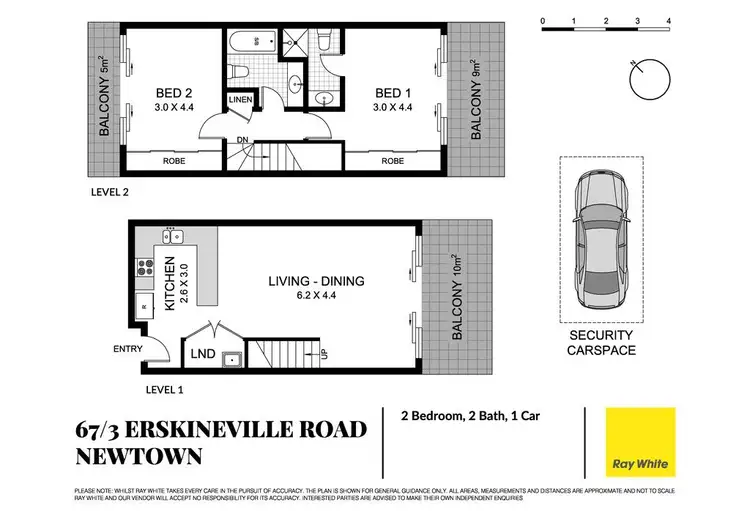 Floorplan of Homely apartment listing, 67/3-13 Erskineville Road, Newtown NSW 2042