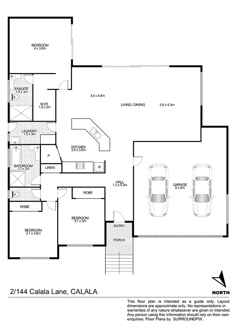 Floorplan of Homely villa listing, 2/144 Calala Lane, Tamworth NSW 2340