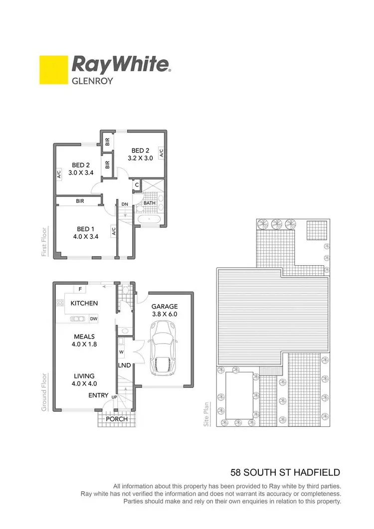 Floorplan of Homely townhouse listing, 58 South Street, Hadfield VIC 3046