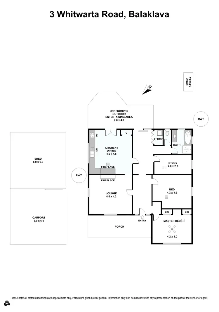 Floorplan of Homely house listing, 3 Whitwarta Road, Balaklava SA 5461