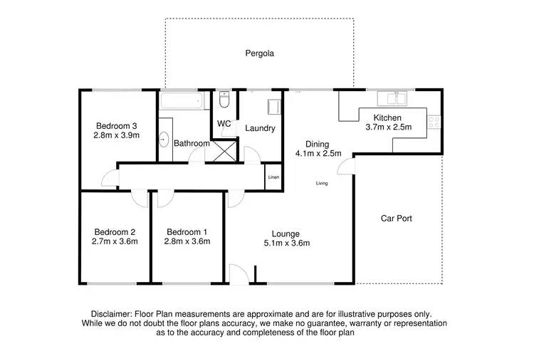 Floorplan of Homely house listing, 1 Noora Court, Mount Gambier SA 5290