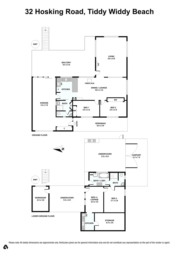 Floorplan of Homely house listing, 32 Hosking Road, Tiddy Widdy Beach SA 5571