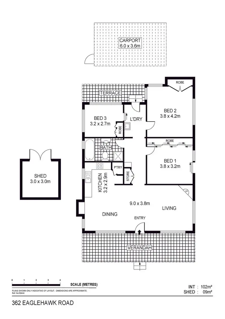 Floorplan of Homely house listing, 362 Eaglehawk Road, California Gully VIC 3556