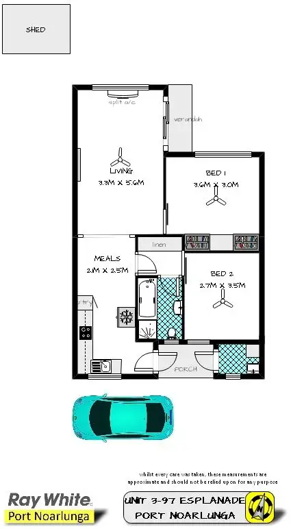 Floorplan of Homely unit listing, Unit 3, 97 Esplanade, Port Noarlunga SA 5167