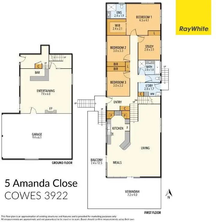 Floorplan of Homely house listing, 5 Amanda Close, Cowes VIC 3922