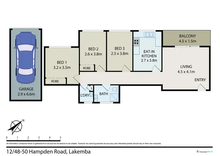 Floorplan of Homely unit listing, 12/48 Hampden Road, Lakemba NSW 2195