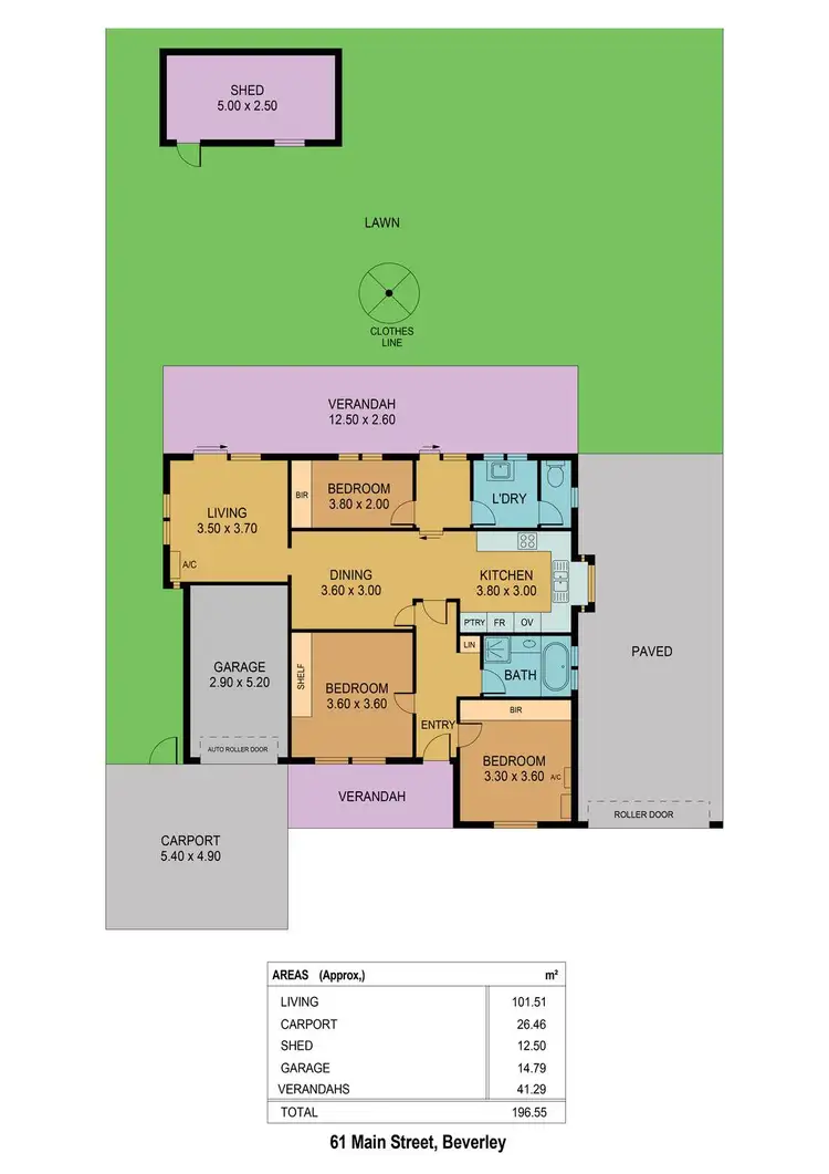 Floorplan of Homely house listing, 61 Main Street, Beverley SA 5009