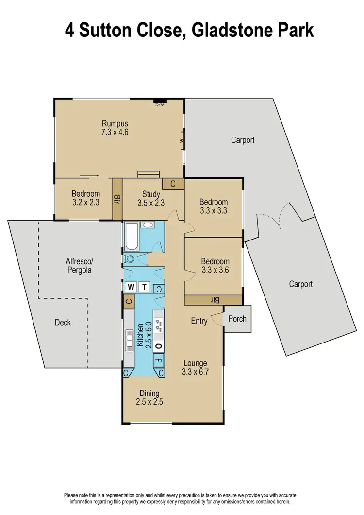 Floorplan of Homely house listing, 4 Sutton Close, Gladstone Park VIC 3043