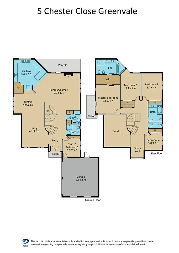 Floorplan of Homely house listing, 5 Chester Close, Greenvale VIC 3059