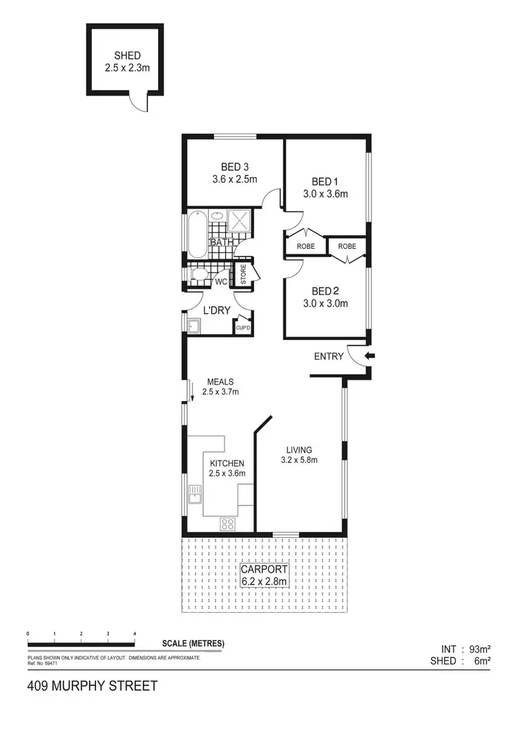 Floorplan of Homely house listing, 409 Murphy Street, White Hills VIC 3550