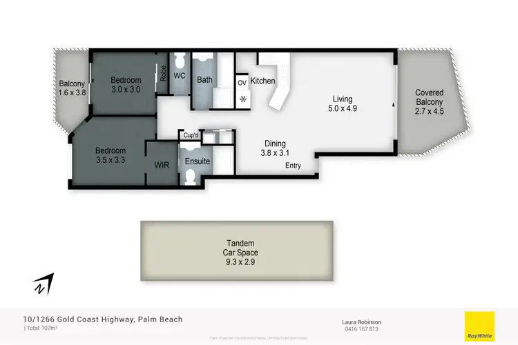 Floorplan of Homely unit listing, 10/1266 Gold Coast Highway, Palm Beach QLD 4221
