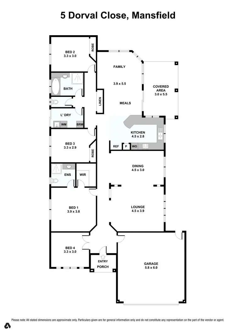 Floorplan of Homely house listing, 5 Dorval Close, Mansfield QLD 4122