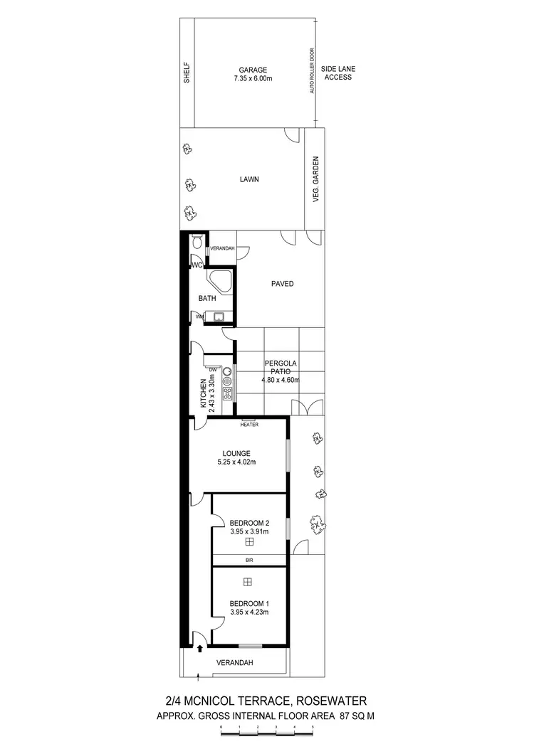 Floorplan of Homely house listing, 2/4 McNicol Terrace, Rosewater SA 5013