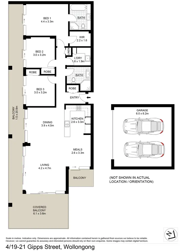 Floorplan of Homely unit listing, 4/19-21 Gipps Street, Wollongong NSW 2500