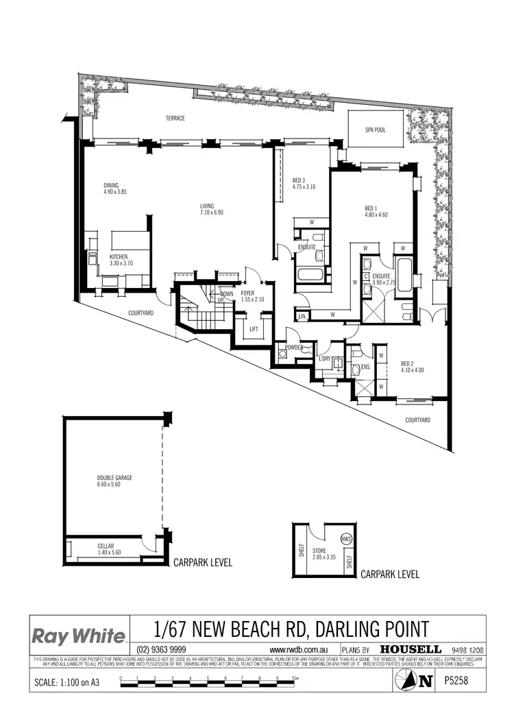 Floorplan of Homely apartment listing, 1/67 New Beach Road, Darling Point NSW 2027