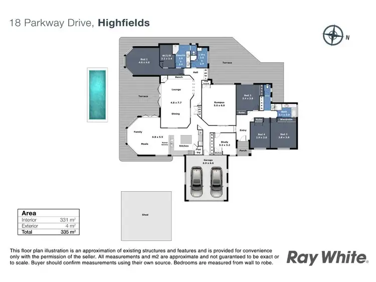 Floorplan of Homely house listing, 18 Parkway Drive, Highfields QLD 4352