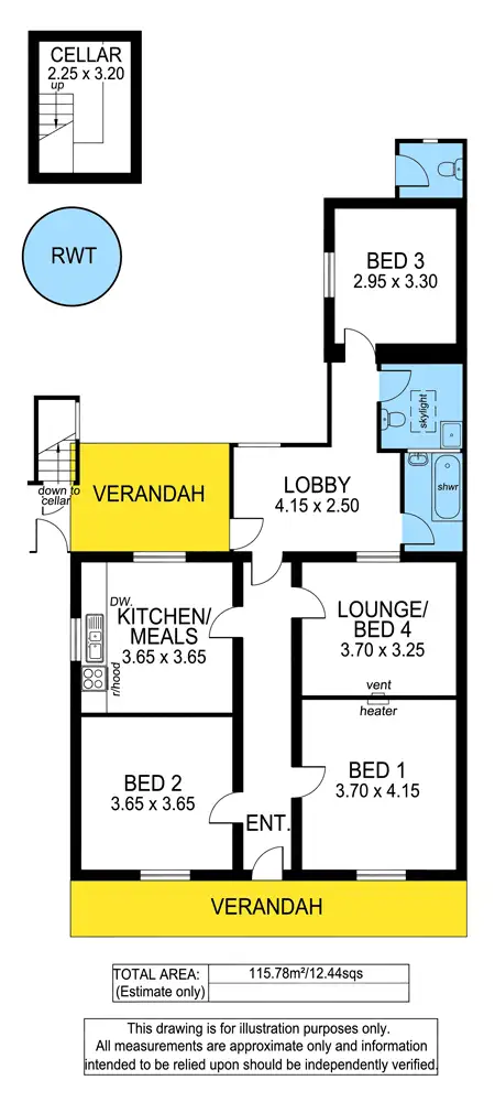 Floorplan of Homely house listing, 2/41 Telford Street, Ovingham SA 5082