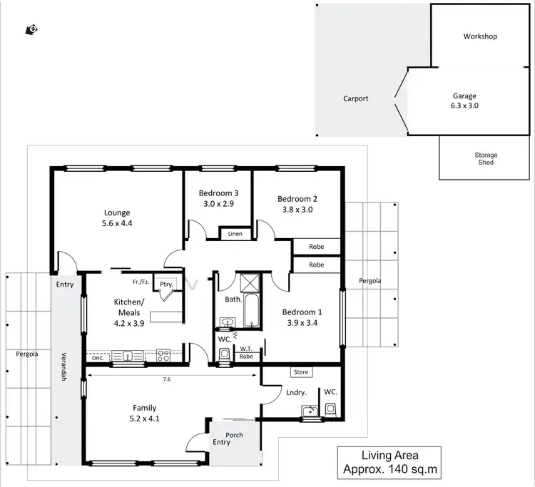 Floorplan of Homely house listing, 17 Twentieth Street, Renmark SA 5341