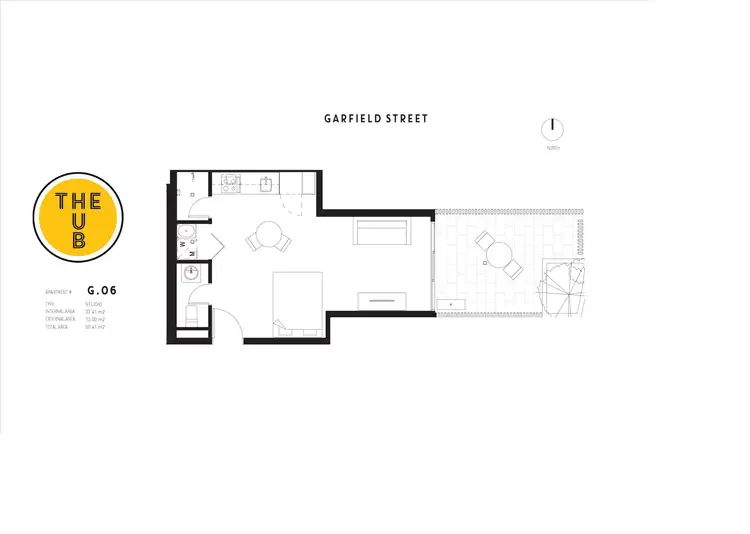 Floorplan of Homely apartment listing, G06/8 Garfield Street, Richmond VIC 3121