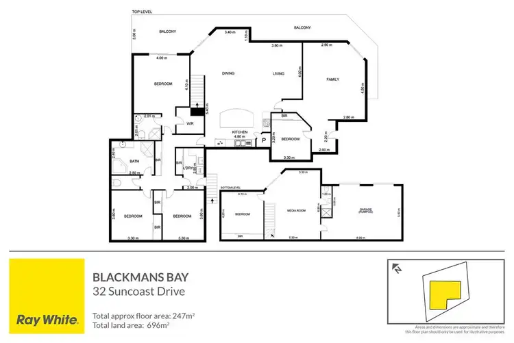 Floorplan of Homely house listing, 32 Suncoast Drive, Blackmans Bay TAS 7052