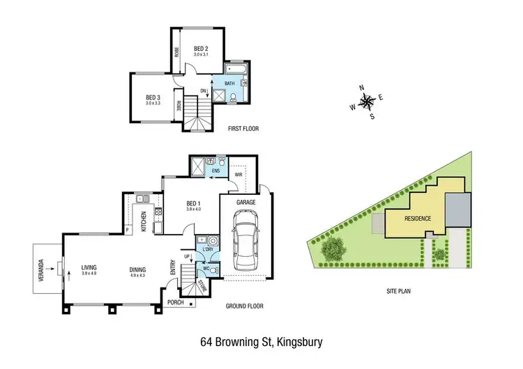 Floorplan of Homely house listing, 64 Browning Street, Kingsbury VIC 3083