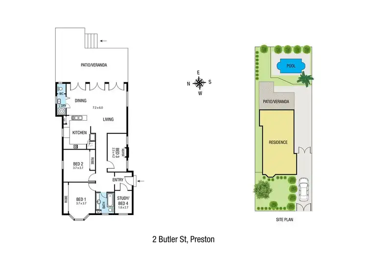 Floorplan of Homely house listing, 2 Butler Street, Preston VIC 3072