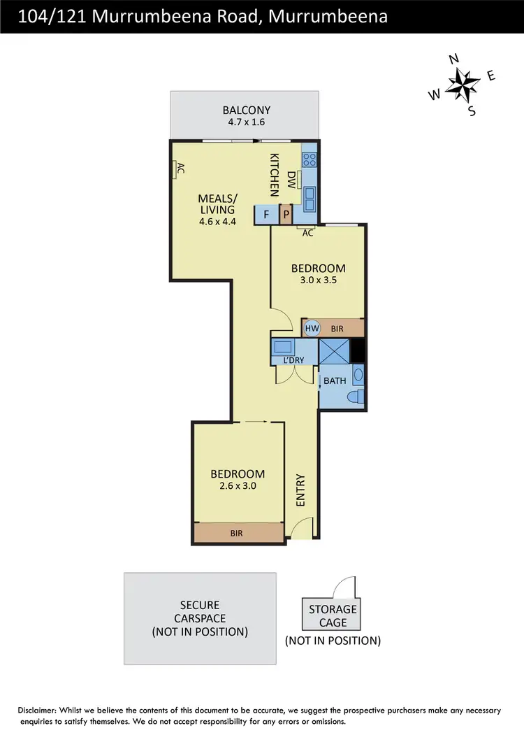 Floorplan of Homely apartment listing, 104/121 Murrumbeena Road, Murrumbeena VIC 3163