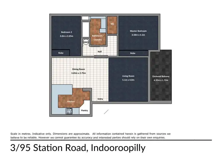 Floorplan of Homely unit listing, 3/95 Station Road, Indooroopilly QLD 4068