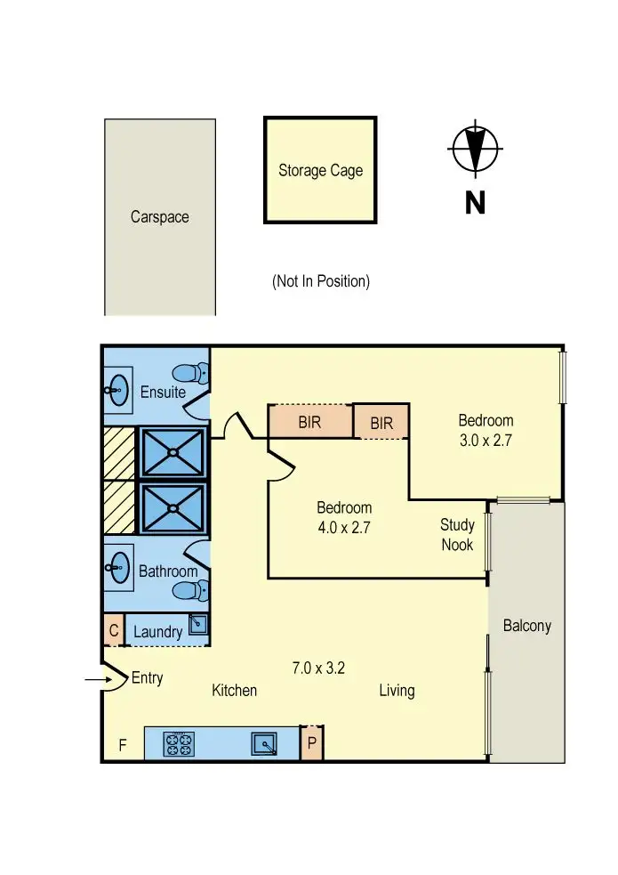 Floorplan of Homely apartment listing, 704/1 Elland Avenue, Box Hill VIC 3128