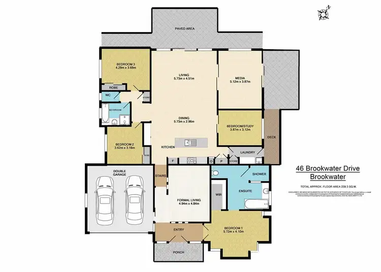 Floorplan of Homely house listing, 46 Birchwood Crescent, Brookwater QLD 4300