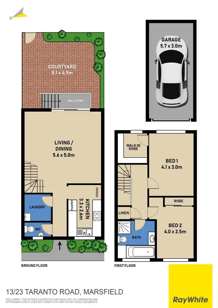 Floorplan of Homely townhouse listing, 13/23 Taranto Road, Marsfield NSW 2122