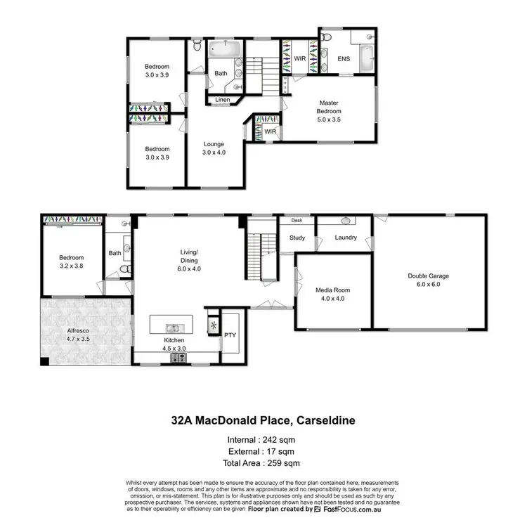 Floorplan of Homely house listing, 32A Macdonald Place, Carseldine QLD 4034