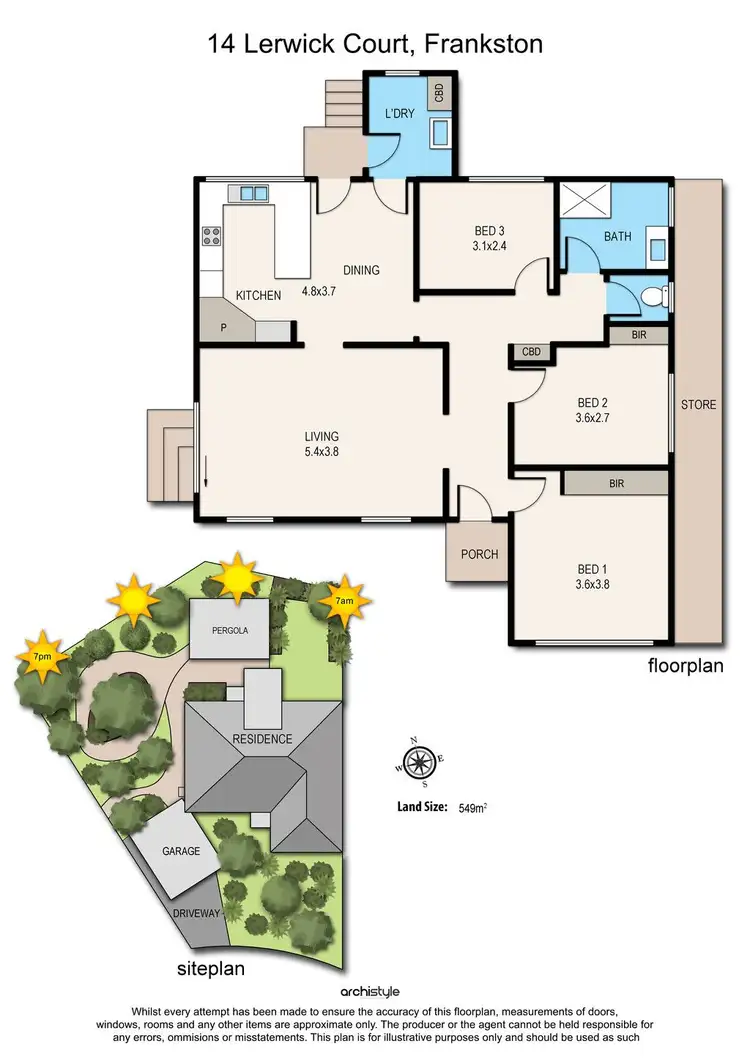 Floorplan of Homely house listing, 14 Lerwick Court, Frankston VIC 3199