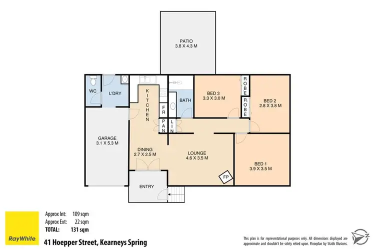 Floorplan of Homely house listing, 41 Hoepper Street, Kearneys Spring QLD 4350