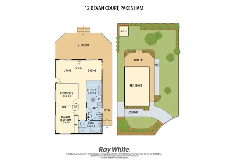 Floorplan of Homely house listing, 12 Bevan Court, Pakenham VIC 3810