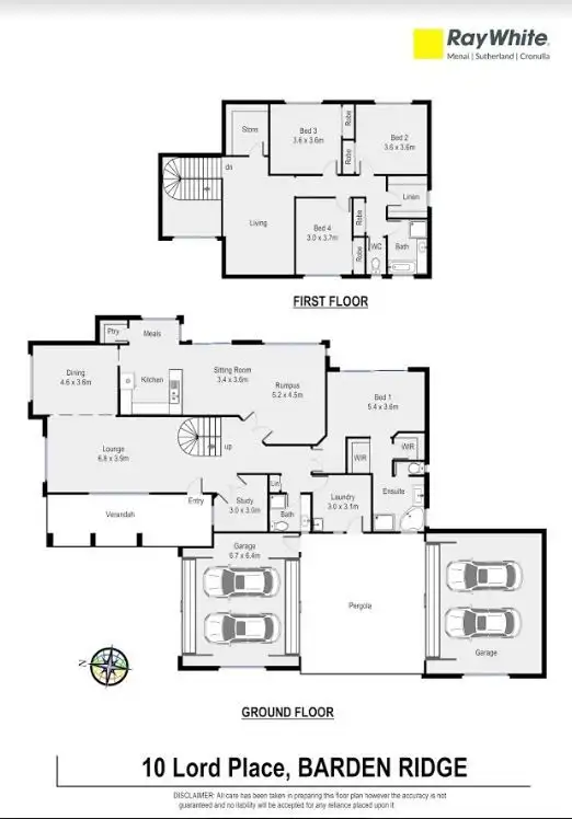 Floorplan of Homely house listing, 10 Lord Place, Barden Ridge NSW 2234