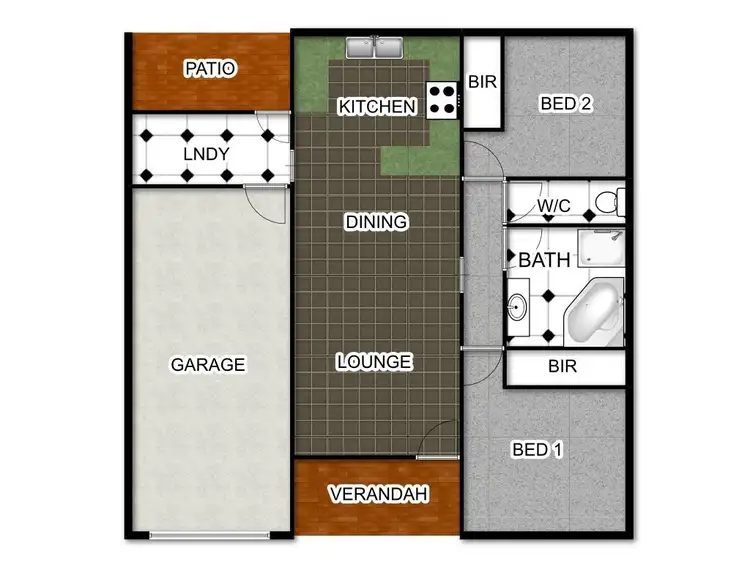 Floorplan of Homely townhouse listing, 3/23 Thornhill Street, Young NSW 2594