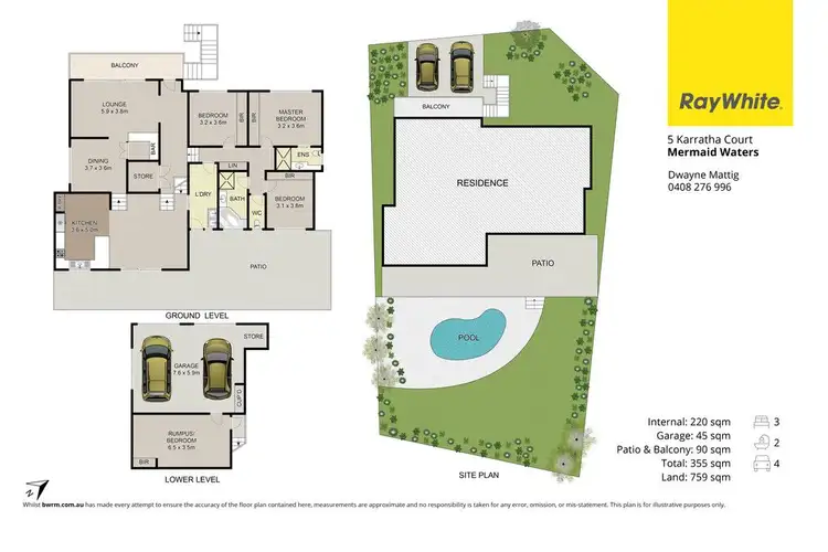 Floorplan of Homely house listing, 5 Karratha Court, Mermaid Waters QLD 4218