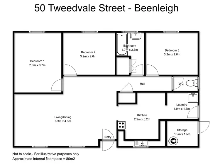 Floorplan of Homely house listing, 50 Tweedvale Street, Beenleigh QLD 4207