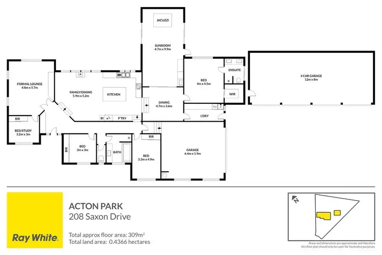 Floorplan of Homely house listing, 208 Saxon Drive, Acton Park TAS 7170