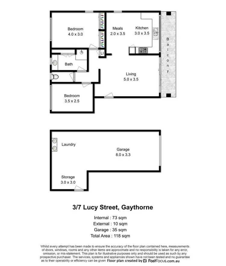 Floorplan of Homely unit listing, 3/7 Lucy Street, Gaythorne QLD 4051