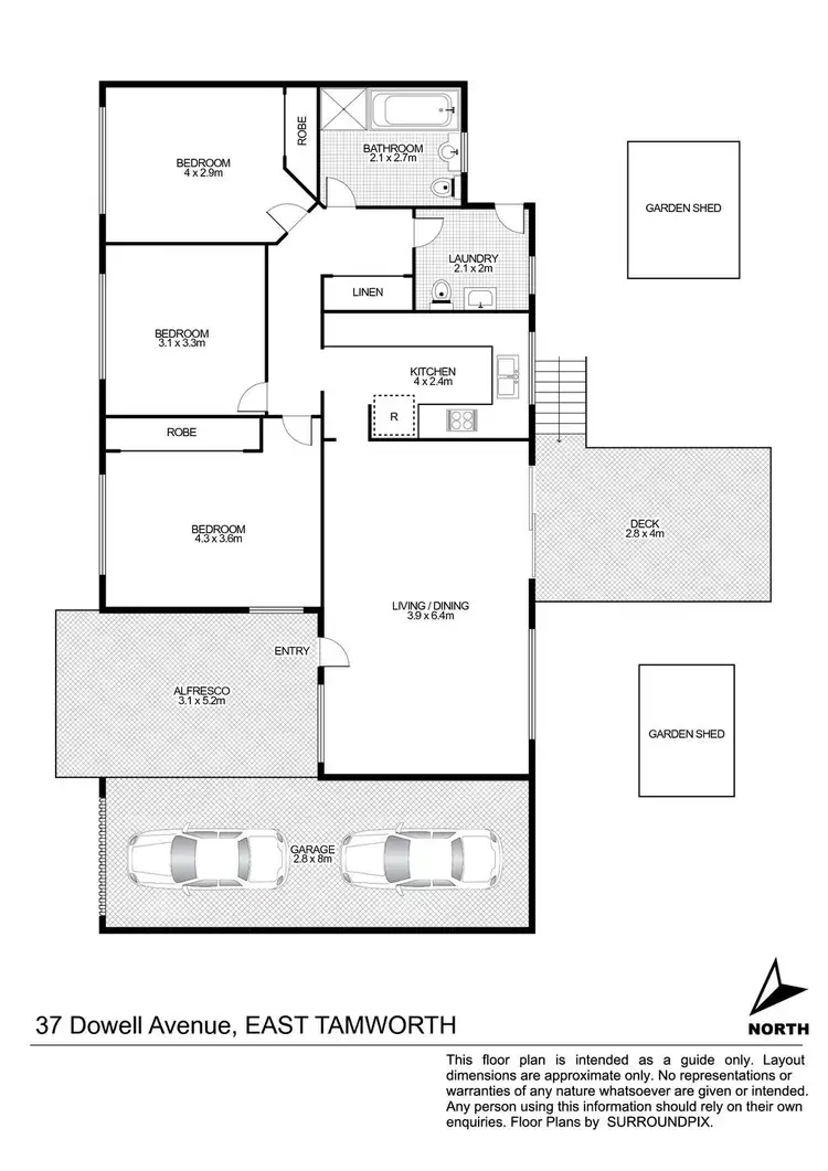 Floorplan of Homely house listing, 37 Dowell Avenue, Tamworth NSW 2340